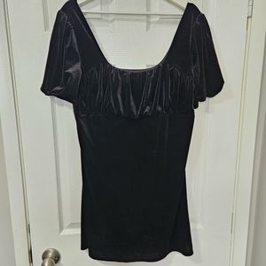 Velvet ruched top